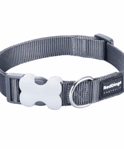 Red Dingo Classic Collar M - Red M - Charcoal Grey