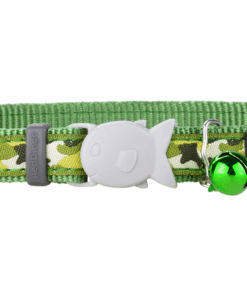 Red Dingo Design Cat Collar - Camouflage Green