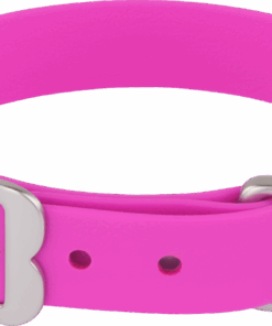 Red Dingo Vivid PVC Dog Collar - XS - Hot Pink
