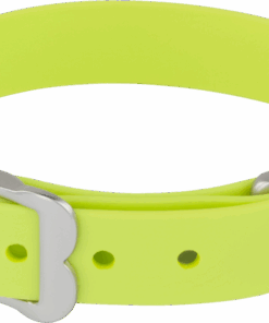 Red Dingo Vivid PVC Dog Collar - XS - Lime Green