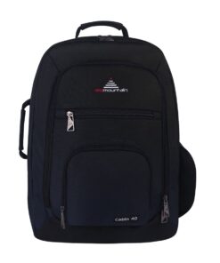 Red Mountain Cabin 40L - Travel Backpack + Laptop Compartment - Black