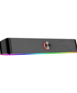 Redragon 2.0 Sound Bar ADIEMUS 2 x 3W RGB USB|Aux PC Gaming Speaker - Black