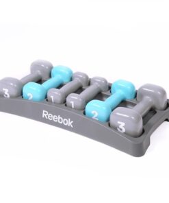 Reebok Dumbbell Set with Case - Grey/Blue