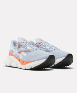 Reebok Men's Floatzig 1 Road Running Shoes - Pale Blue/White/Orange Flare - UK 10