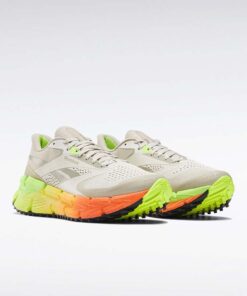 Reebok Men's Floatzig Adventure Trail Running Shoes - Alabaster/Beige/Digital Lime - UK 12