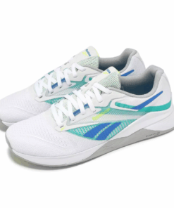 Reebok Men's Nano X4 Training Shoes - White/Unleashed Green/Grey - UK 5