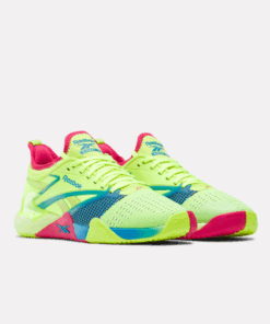 Reebok Unisex Nano Court Padel Shoes - Digital Lime/Aqua - UK 9