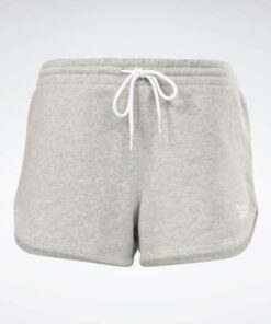 Reebok Women's Identity French Terry Shorts - Medium Grey Heather - L