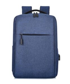 Refined Slim Travel Laptop Backpack USB Charging Port - Blue