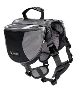 Reflective Adjustable Pet Saddle Bag Harness Backpack - Black (Size:L)