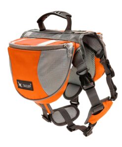 Reflective Adjustable Pet Saddle Bag Harness Backpack - Orange (Size:L)