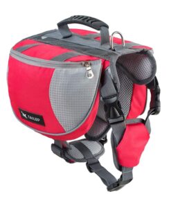 Reflective Adjustable Pet Saddle Bag Harness Backpack - Red (Size:L)