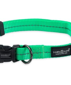 Reflective SuperSoft Collar Spring green - XL