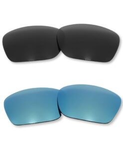 Replacement Lenses for Oakley Holbrook OO9102 Bundle - Black & Ice Blue Mirror