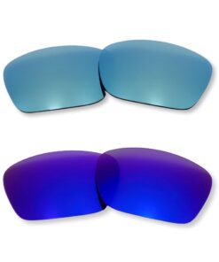 Replacement Lenses for Oakley Holbrook OO9102 Bundle - Deep Blue & Ice Blue Mirror