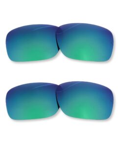 Replacement Lenses for Oakley Holbrook OO9102 Bundle - Green Blue Mirror & Green Blue Mirror