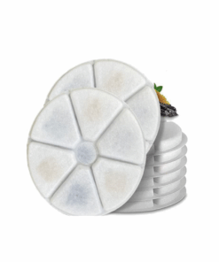 Reptronic Square No Lamp Pet fountain Filters - Pack of 6 filters - Round