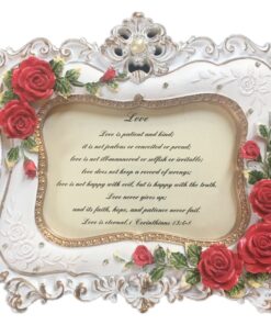 Resin Rose Ornament Decorative Craftwork With Scripture 002