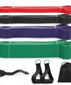 Resistance Bands Exercise Elastic Natural Latex Workout Strength Bands-set4