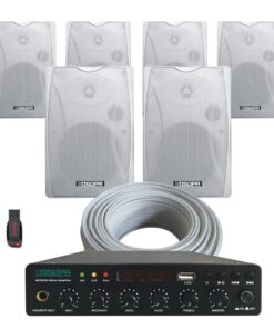 Retail Shop / Restaurant Wall Mount Speaker Complete Sound Installation Kit