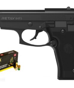 Retay 84FS Semi-Automatic Blank Pistol with 50 Black Cartridges