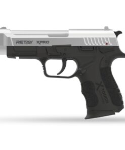 Retay XPRO Chr Self Defense Blank Gun with 10 Blanks, 3 Peppers and Holster