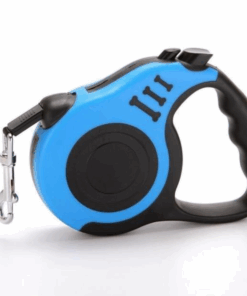 Retractable Dog Lead - 3m/15kg Heavy-Duty Extendable Dog Lead - Blue
