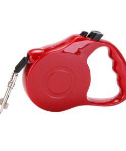Retractable Dog Leash with Anti-slip Handle - Red