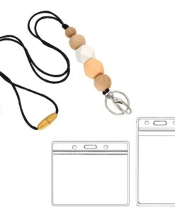 Retractable Lanyards for ID Badges and Keys with 2 waterproof Card Holders