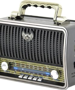 Retro MultiMedia Radio Player FM/AM/SW (Black/Gold)