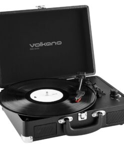 Retro Series Turntable with Portable Case & Speaker - Black