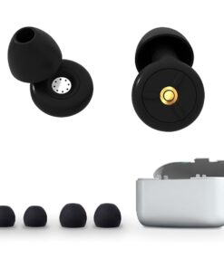 Reusable Silicone Sound Isolation Earplugs Set With Noise Filter For Sleep - Black