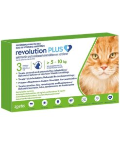Revolution Plus for Cats Green 1ml (>5-10KG) 3 Pipettes
