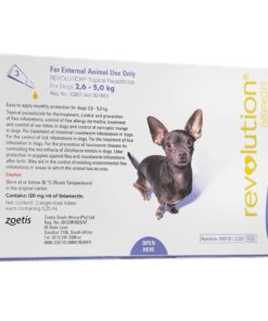 Revolution Topical Parasiticide for Dogs 2,6 - 5kg Purple (3 x 0,25ml)
