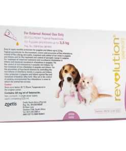 Revolution Topical Parasiticide up to 2,5kg Pink (3 x 0,75ml)