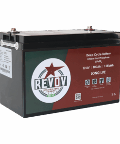 REVOV 12.8V 100Ah 1.28kWh Lithium Iron Battery