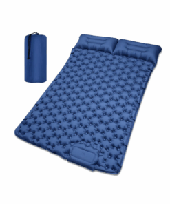 RevUp Quick-Inflate 2 Person Sleeping Pad with Attached Pillows - Blue