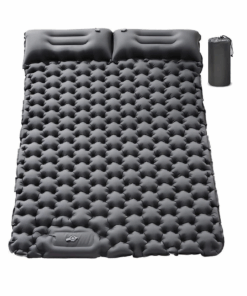 RevUp Quick-Inflate 2 Person Sleeping Pad with Attached Pillows - Grey