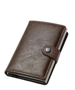 RFID Protection Card Holder Wallet - Brown