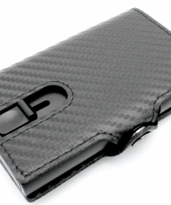 RFID Protection Minimalist Pop-Up Wallet - Carbon Fibre Leather