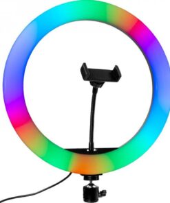 RGB Led Soft Ring Light MJ33 With15 Color Modes &Smartphone Holder,