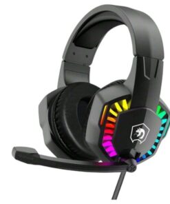 RGB Lighting Surround Sound Gaming Headset With Noise-Cancelling Mic -Black