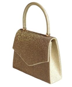 Rhinestone Mini Clutch Handbags For Women Ladies Evening Clutches Hand Bag - Gold