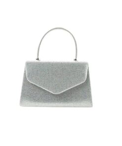 Rhinestone Mini Clutch Handbags For Women Ladies Evening Clutches Hand Bag - Silver
