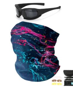 Riding Fishing Shooting Polarized Goggles & Sun Face Mask Cover Kit
