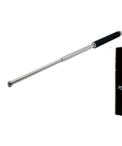 Rigid Metal Handcuffs + Steel Extendable Baton & 60ml Pepper Spray - 3 Pack