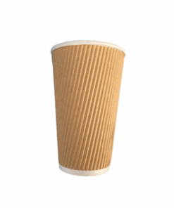 Ripple Paper Coffee Cup - Coffee - Eco Friendly - 250ml - Brown - Yellow