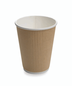 Ripple Paper Cup - Coffee - Eco Friendly - 350ml - Black - Light Brown