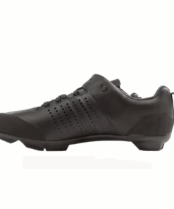 Road And Gravel Cycling Leather Lace-Up Spd Shoes Grvl 520 - Black - UK 10.5