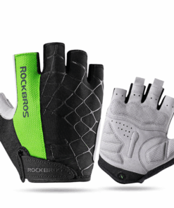 Rockbros Unisex MTB Shockproof Half Finger Cycling Gloves â Green - XL